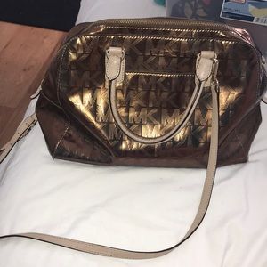 Michael Kors Metallic Gold crossbody purse